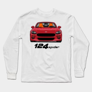 Fiat 124 Spider - Red Long Sleeve T-Shirt